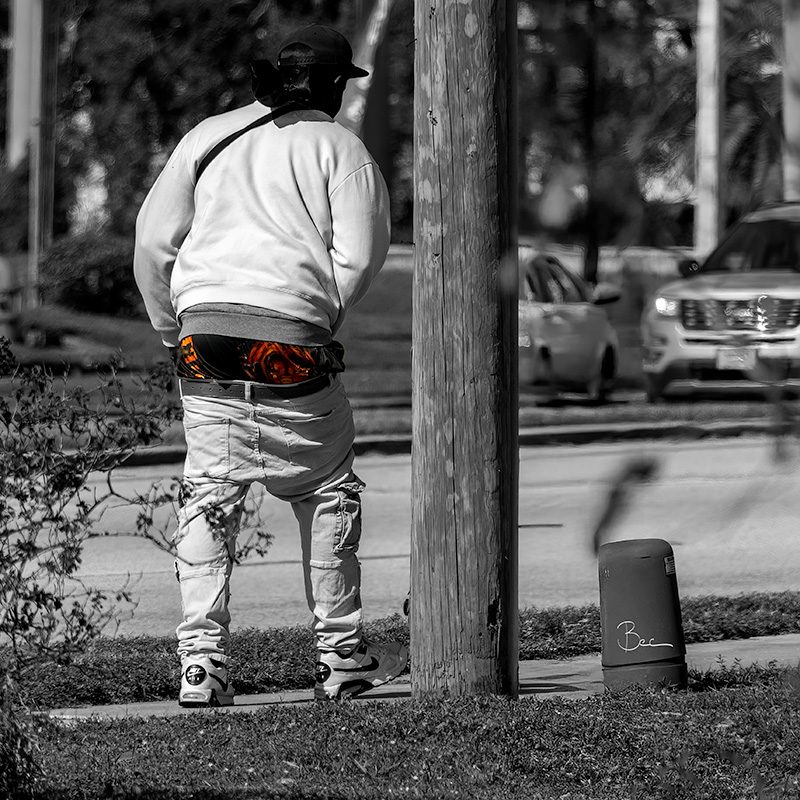Day07012025__8503267BWinsta Man walking down street with their underwear showing | Daily Photo Visual Diary