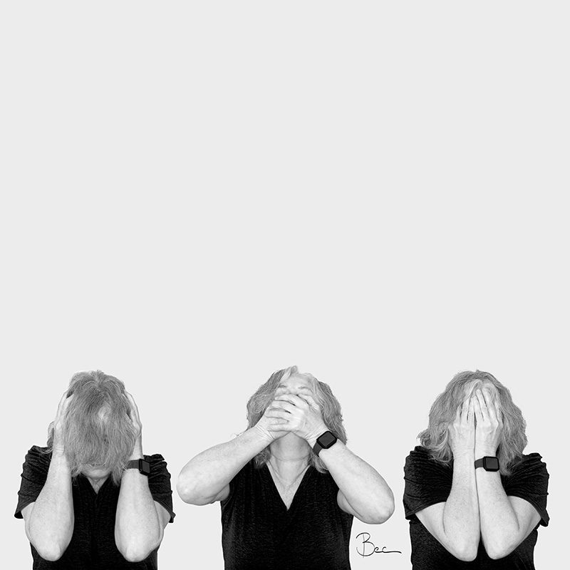 Day21022025_HearSpeakSeeNoEvilinsta Hear No Evil, Speak No Evil, See No Evil | Faceless Self Portraits